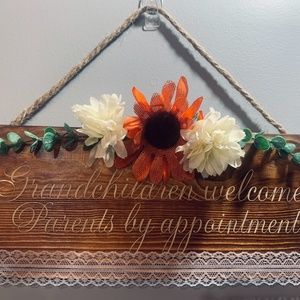 Grandchildren welcome sign